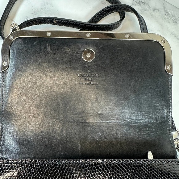 Louis Vuitton Exotic Lizard Leather Rossmore PM Black Evening Crossbody LV Bag - Picture 12 of 15